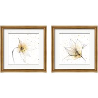 Framed 'Gilded Graphite Floral 2 Piece Framed Art Print Set' border=