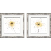 Framed 'Gilded Graphite Floral 2 Piece Framed Art Print Set' border=