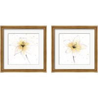 Framed 'Gilded Graphite Floral 2 Piece Framed Art Print Set' border=