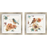 Framed 'Spiced Nature Soft White 2 Piece Framed Art Print Set' border=