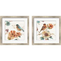 Framed 'Spiced Nature Soft White 2 Piece Framed Art Print Set' border=