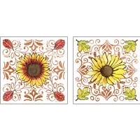 Framed 'October Garden 2 Piece Art Print Set' border=