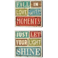 Framed 'Shine  2 Piece Canvas Print Set' border=