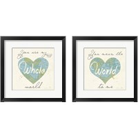 Framed 'Love Map 2 Piece Framed Art Print Set' border=