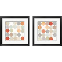 Framed 'Dots II Square 2 Piece Framed Art Print Set' border=