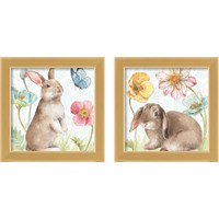 Framed 'Spring Softies Bunnies 2 Piece Framed Art Print Set' border=