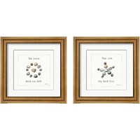 Framed 'Pebbles and Sandpipers 2 Piece Framed Art Print Set' border=