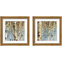 Framed 'White Forest 2 Piece Framed Art Print Set' border=