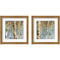 Framed 'White Forest 2 Piece Framed Art Print Set' border=