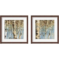 Framed 'White Forest 2 Piece Framed Art Print Set' border=