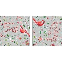 Framed 'Holiday Wings 2 Piece Art Print Set' border=