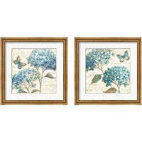 Framed 'Blue Garden 2 Piece Framed Art Print Set' border=