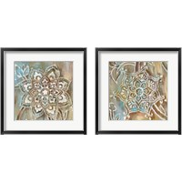 Framed 'Henna Blue 2 Piece Framed Art Print Set' border=