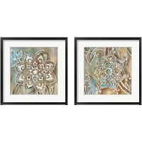 Framed 'Henna Blue 2 Piece Framed Art Print Set' border=