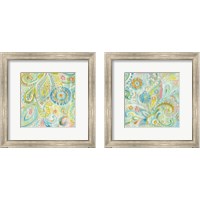 Framed 'Spring Dream Paisley 2 Piece Framed Art Print Set' border=