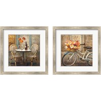 Framed 'Meet Me at Le Cafe 2 Piece Framed Art Print Set' border=