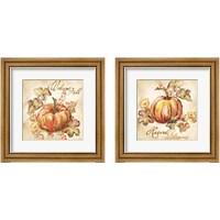 Framed 'Watercolor Harvest 2 Piece Framed Art Print Set' border=