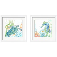 Framed 'Sea Life Serenade 2 Piece Framed Art Print Set' border=