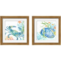 Framed 'Sea Life Serenade 2 Piece Framed Art Print Set' border=