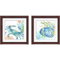 Framed 'Sea Life Serenade 2 Piece Framed Art Print Set' border=