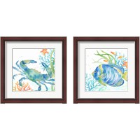 Framed 'Sea Life Serenade 2 Piece Framed Art Print Set' border=