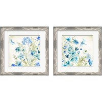 Framed 'Wildflowers and Butterflies 2 Piece Framed Art Print Set' border=