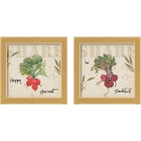 Framed 'Farmers Feast Harvest 2 Piece Framed Art Print Set' border=