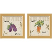 Framed 'Farmers Feast Harvest 2 Piece Framed Art Print Set' border=