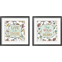 Framed 'Peace and Paisley on White 2 Piece Framed Art Print Set' border=