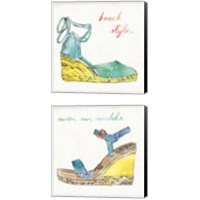 Framed 'Surfs Up 2 Piece Canvas Print Set' border=