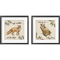 Framed 'Lodge Life 2 Piece Framed Art Print Set' border=