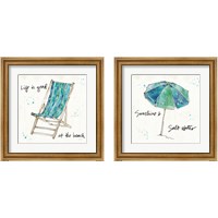 Framed 'Beach Divas 2 Piece Framed Art Print Set' border=