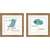 Framed 'Beach Divas 2 Piece Framed Art Print Set' border=