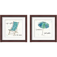 Framed 'Beach Divas 2 Piece Framed Art Print Set' border=