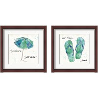 Framed 'Beach Divas 2 Piece Framed Art Print Set' border=