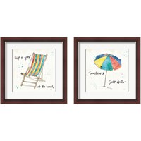 Framed 'Beach Divas  Color 2 Piece Framed Art Print Set' border=