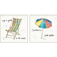 Framed 'Beach Divas  Color 2 Piece Art Print Set' border=