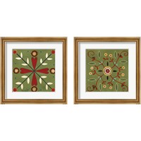 Framed 'Festive Tiles 2 Piece Framed Art Print Set' border=