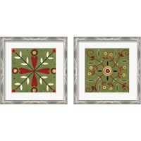 Framed 'Festive Tiles 2 Piece Framed Art Print Set' border=