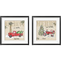 Framed Country Christmas 2 Piece Framed Art Print Set