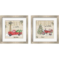 Framed 'Country Christmas 2 Piece Framed Art Print Set' border=