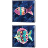 Framed 'Boho Reef  2 Piece Canvas Print Set' border=