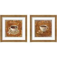 Framed 'Coffee Time on Wood 2 Piece Framed Art Print Set' border=