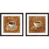 Framed 'Coffee Time on Wood 2 Piece Framed Art Print Set' border=