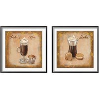 Framed 'Coffee Time on Wood 2 Piece Framed Art Print Set' border=