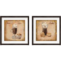 Framed 'Coffee Time on Wood 2 Piece Framed Art Print Set' border=