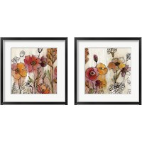 Framed 'Contemporary Botanical Cream 2 Piece Framed Art Print Set' border=