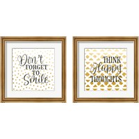 Framed 'Don't Forget to Smile 2 Piece Framed Art Print Set' border=