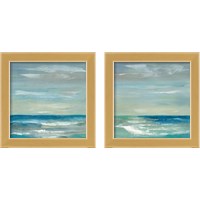 Framed 'Early Morning Waves 2 Piece Framed Art Print Set' border=