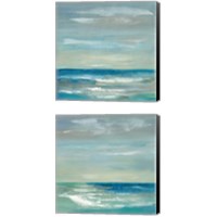 Framed 'Early Morning Waves 2 Piece Canvas Print Set' border=